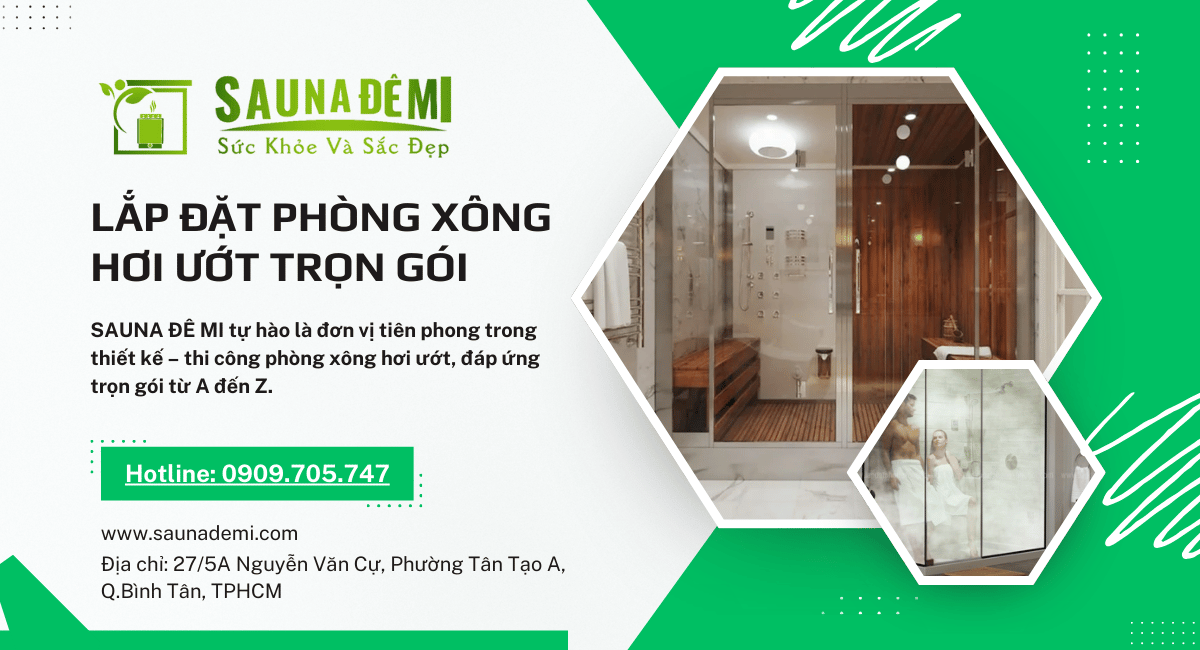 Lắp đặt phòng xông hơi ƯỚT trọn gói